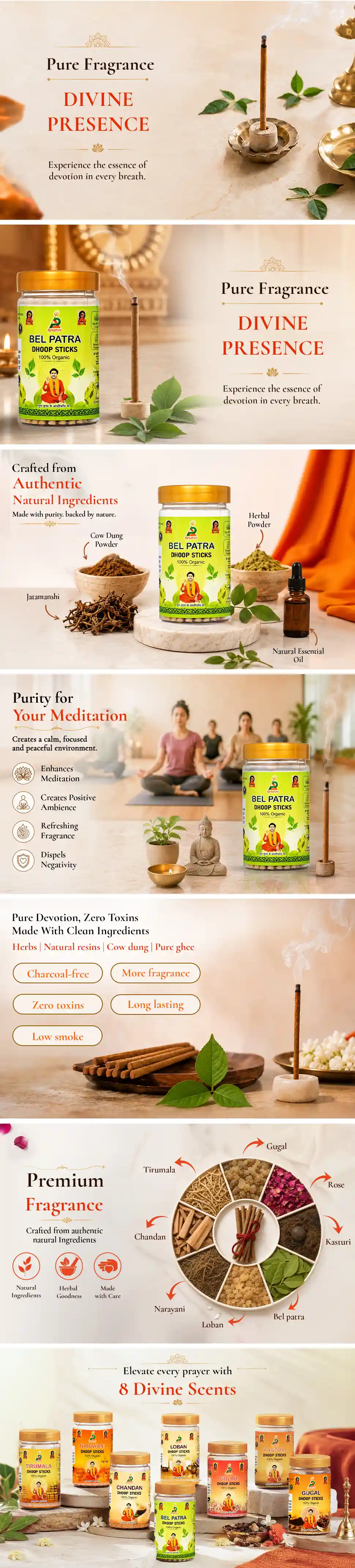 Bel Patra Dhoop Sticks - detail 1