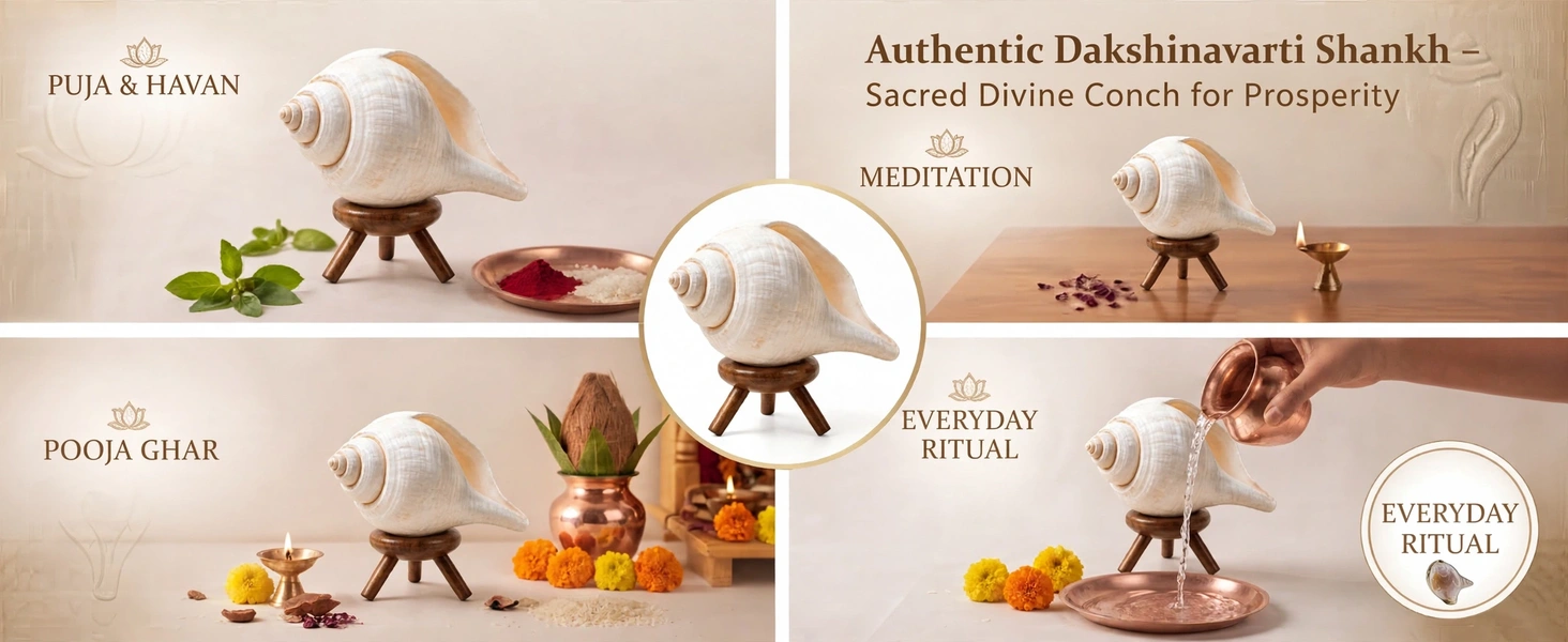 Authentic Dakshinavarti Shankh – Sacred Divine Conch for Prosperity - detail 4