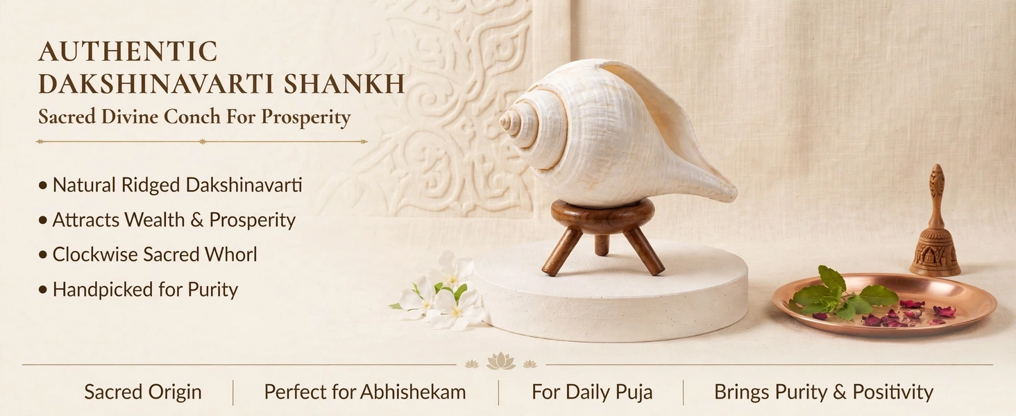 Authentic Dakshinavarti Shankh – Sacred Divine Conch for Prosperity - detail 5