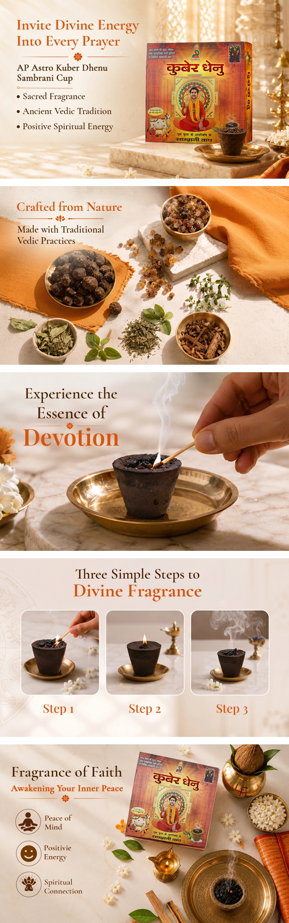 Kuber Dhenu Sambrani Cup | Natural Dhoop Cups - detail 1
