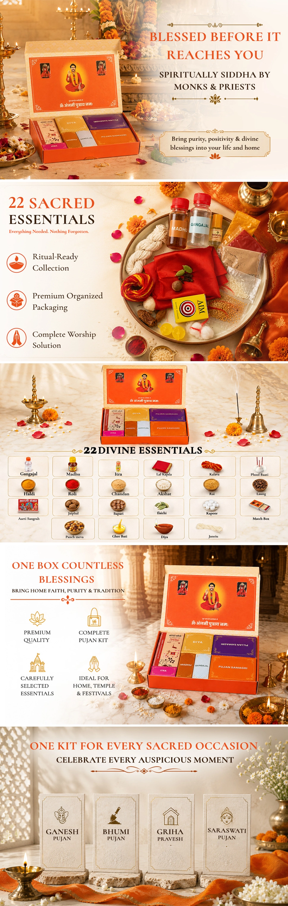 Kuber Dhenu Pujan Kit | 22 Items for Prosperity - detail 1